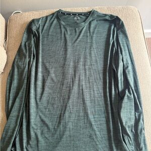 ZELOS Men's Deep Green Long Sleeve Shirt